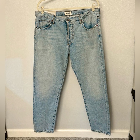 NWT AGOLDE Women’s Austin Mid Rise Slim in Lost 28” Inseam 100%‎ Cotton Size 32 - Picture 2 of 13